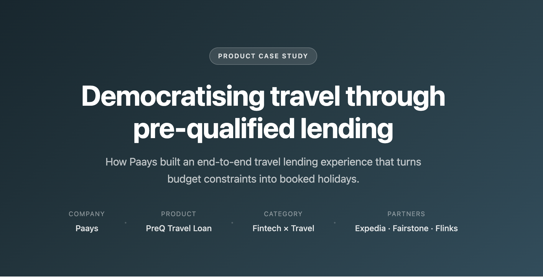 Case Study: How Paays built a one-of-a-kind travel lending experience